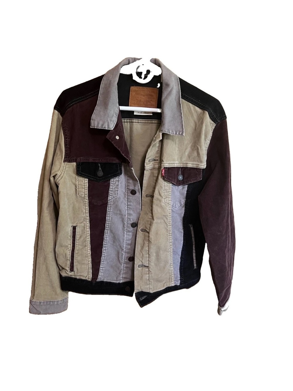 Levi's Type III Trucker Jacket Size M Corduroy Color Block Patchwork 72334-0525
